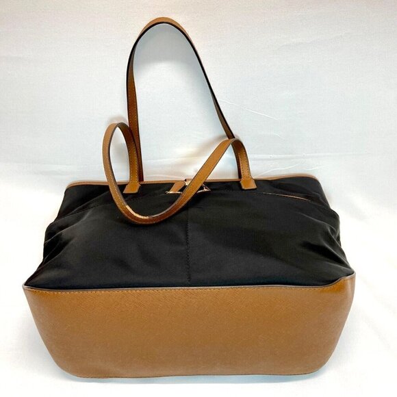 Michael Kors Black and Brown Nylon Kempton Large Pocket Tote GUC - Picture 10 of 16